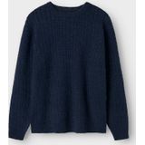 Gebreide Trui - Kabelpatroon - Lange Mouwen - Ronde Hals