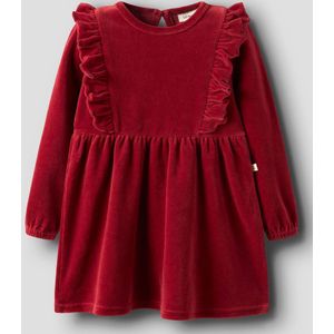 Velours - Jurk - Fluweel - Lange Mouwen - Ronde Hals - Regular Fit