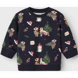 Sweatshirt - Geborstelde Sweatstof - Ronde Hals - Lange Mouwen - All-over Print