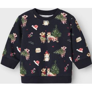 Sweatshirt - Geborstelde Sweatstof - Ronde Hals - Lange Mouwen - All-over Print