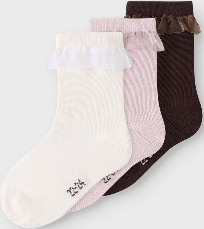 Name It Sokken - 3-pack - NmfLocka - Gepolijst Lilac/Cloud Danc - Name It - 22/24 - Sokken