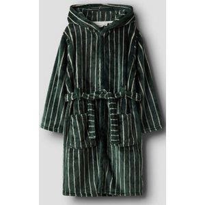 Badjas - Fluweel - Print - Voorzakken - Knoopsluiting