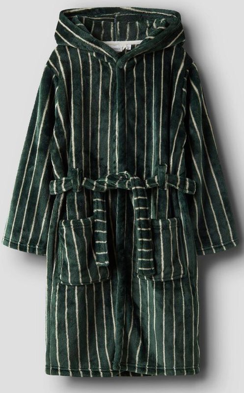 Badjas - Fluweel - Print - Voorzakken - Knoopsluiting