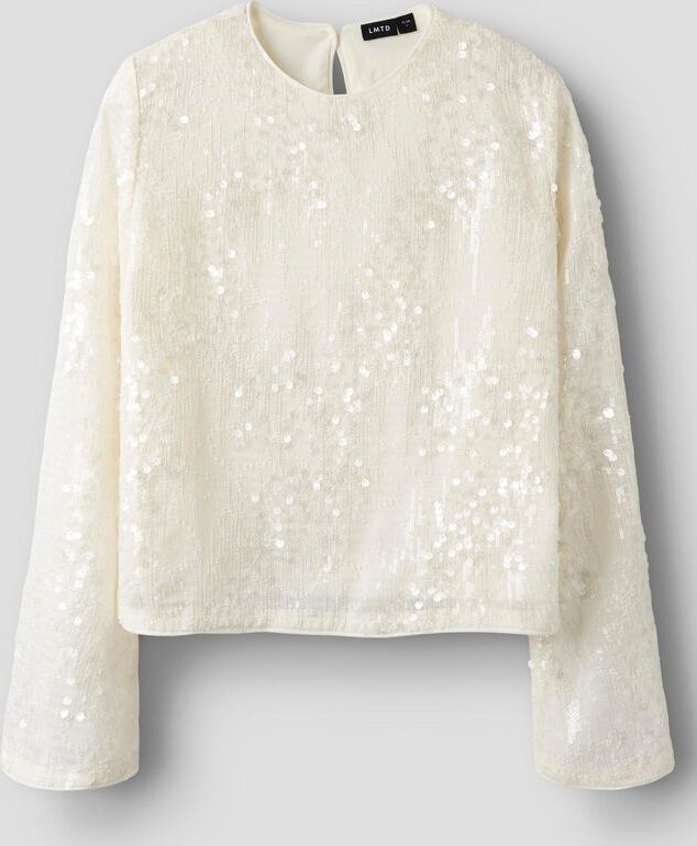 Pailletten Top - Lange Mouwen - Regular Fit