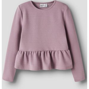 Peplum Top - Regular Fit - Lange Mouwen - Glitter Detail