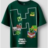 Name It T-Shirt - NkmNels - Minecraft - Bistro Green - Name It - 11-12 jaar (146-152) - T-Shirts