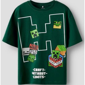 Name It T-Shirt - NkmNels - Minecraft - Bistro Green - Name It - 11-12 jaar (146-152) - T-Shirts