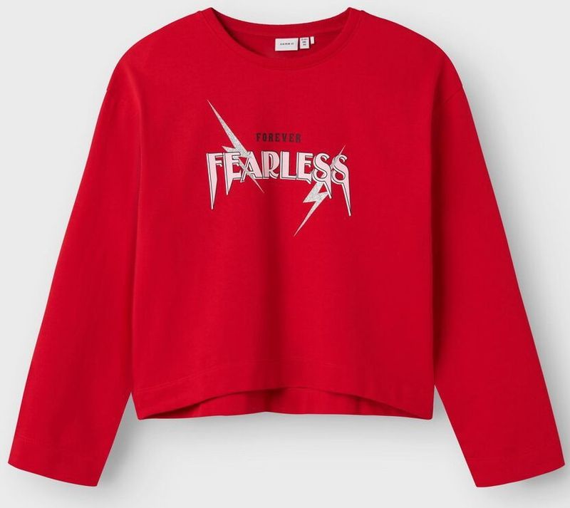 Sweatshirt - Regular Fit - Geborstelde Sweatstof - Lange Mouwen