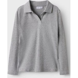 Lange Mouwen Polo - Streepmotief - Ribgebreid - Regular Fit