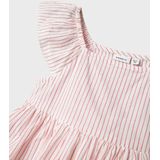 NAME IT - FFESINNE - Jurk - Rood/Wit - Gevoerde Zoom/Rand - Katoen