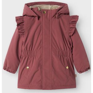 Name It Winterjas - NmfSnow05 - Rose Brown m. Rushes - Name It - 3 jaar (98) - Winterjassen