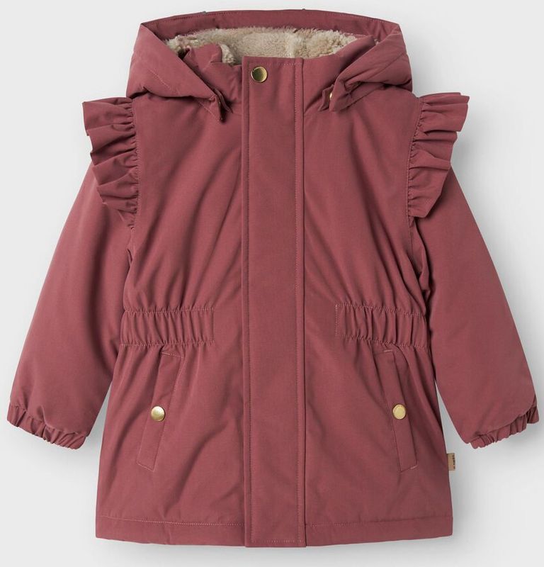 Name It Winterjas - NmfSnow05 - Rose Brown m. Rushes - Name It - 3 jaar (98) - Winterjassen
