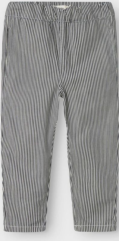 Lil' Atelier Broek - Loose - NbmKasper - Dark Blue Denim/Wit - Lil Atelier - 2 jaar (92) - Broeken - Katoen