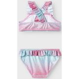 Bikini - Glitter Detail - All-over Print - Gekruiste Achterkant - Ruches