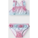 Bikini - Glitter Detail - All-over Print - Gekruiste Achterkant - Ruches