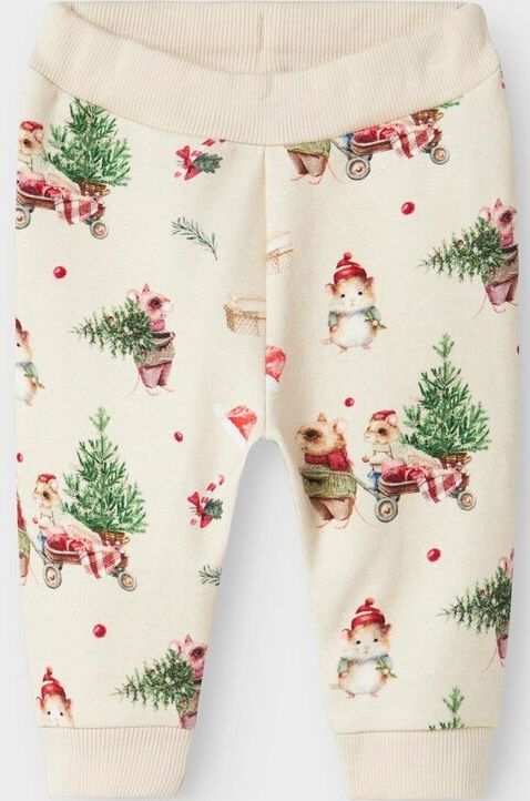 Joggingbroek - All-over Print - Geborstelde Sweatstof - Regular Fit