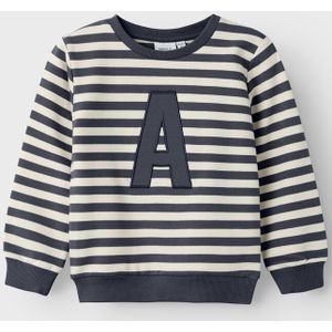 Sweatshirt - Gestreept - O-hals - Lange Mouwen - Regular Fit