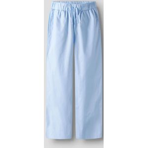 Broek - Straight Fit - Popeline - Mid-waist - Zwart