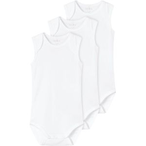 NAME IT BABY Romper NBNBODY - set van 3 Wit