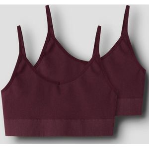 LMTD - Bustier - Wijnrood - Soft Cup - 2 Pack