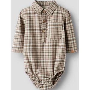 Biologisch Katoen - Romper - Geweven Stof - Lange Mouwen - Regular Fit