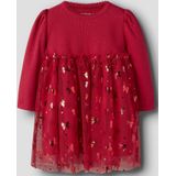 Jerseyjurken - Regular Fit Jurk - Ribgebreid - Lange Mouwen - All-over Print