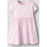 Jurk - Print - Korte Mouwen - Ronde Hals - Drop-Stitch Design