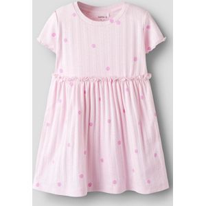 Jurk - Print - Korte Mouwen - Ronde Hals - Drop-Stitch Design