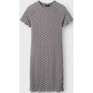 Jurk - Korte Mouwen - Ronde Hals - Kantdetail - Relaxed Fit