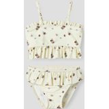 Bikini - All-Over Print - Jersey - Polyester Mesh Voering - Ruches