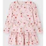 Jerseyjurken - Korte Mouwen Jurk - All-over Print - Ronde Hals