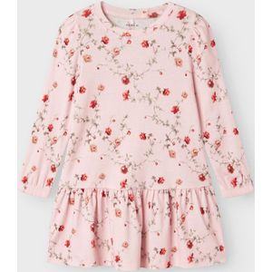 Jerseyjurken - Korte Mouwen Jurk - All-over Print - Ronde Hals