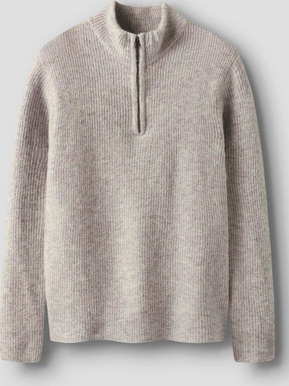 Gebreide Trui - Halve Rits - Lange Mouwen - Regular Fit