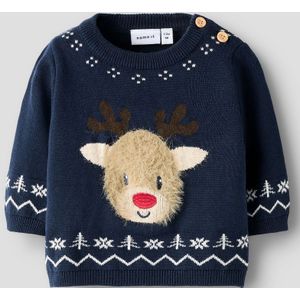 NAME IT - NBMREOME - Trui - Beige - Geribbelde Kraag - Lange Mouw