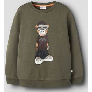 Biologisch Katoen - Sweatshirt - Rubberen Print - Lange Mouwen - Ronde Hals