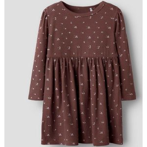 Jerseyjurken - All-over Print - Jurk - Lange Mouwen - O-hals - Regular Fit