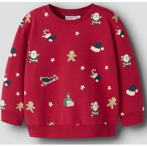 Sweatshirt - Geborstelde Sweatstof - All-over Print - Lange Mouwen - Regular Fit