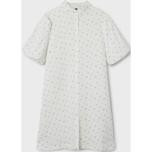 Jerseyjurk - Korte Mouwen - Blousekraag - Geweven Stof - Relaxed Fit