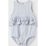 Body - Wit - Geweven Stof - Ronde Hals - Mouwloos - Ruches