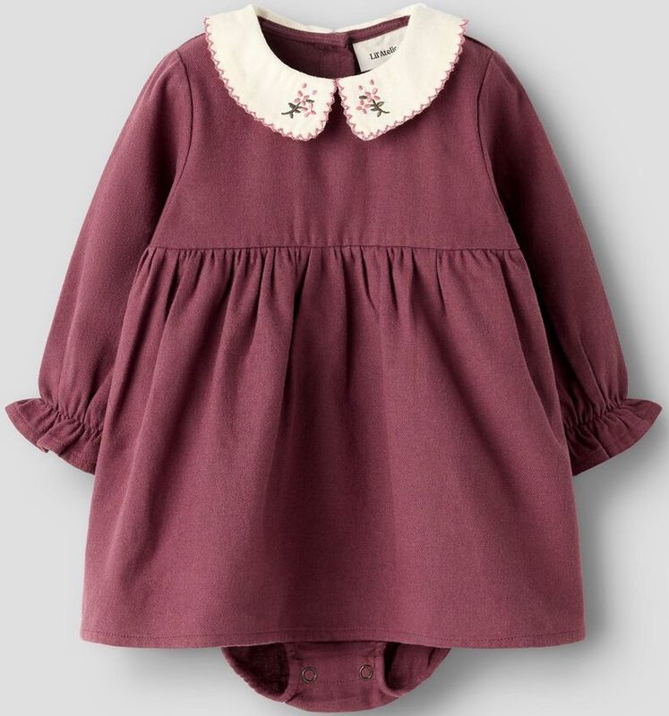 Lil Atelier Body met Rok l/s - NbfRebel - Catawba Grape - Lil Atelier - 68 - Romper L/S