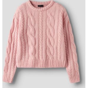 Gebreide Trui - Kabelpatroon - Lange Mouwen - Ronde Hals