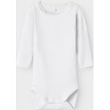 Romper - Lange Mouwen - Rib - O-hals - Drukknoopsluiting