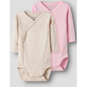 Rompertjes - Ribgebreid - 2-pack - Lange Mouwen - Ronde Hals