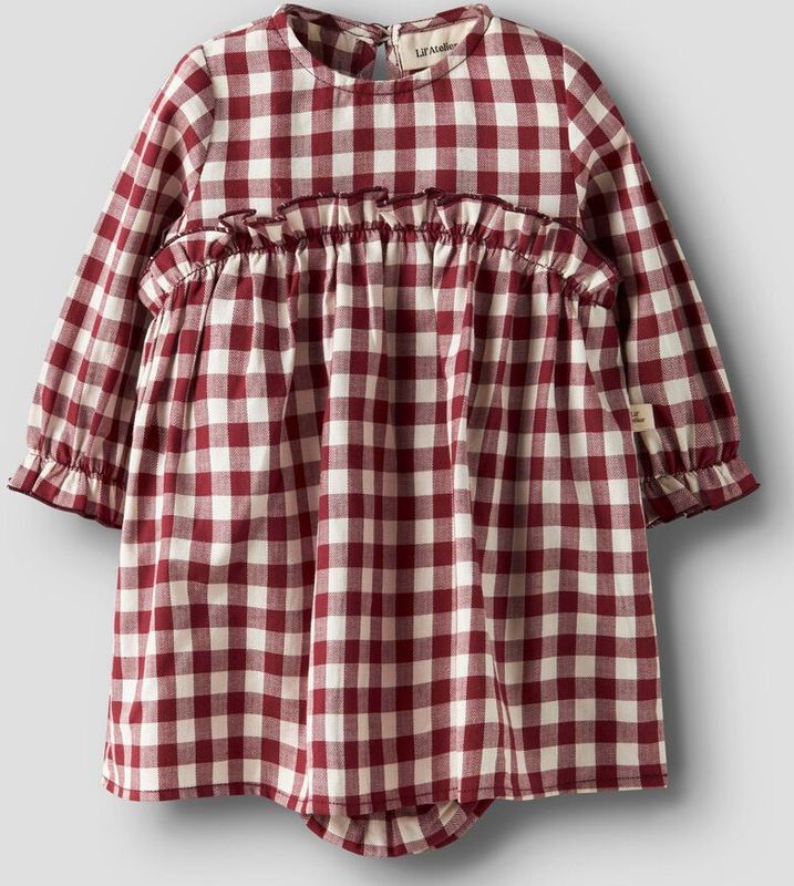 Biologisch Katoen - Jurkje - Geweven Stof - Lange Mouwen - Regular Fit