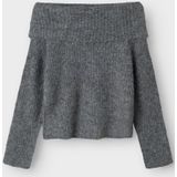 Gebreide Trui - Kort - Rolkraag - Lange Mouwen - Platgebreid