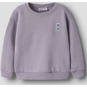 Name It Sweatshirt - NmfVallene - Lavender Grijs/Tulp - Name It - 2 jaar (92) - Sweatshirt
