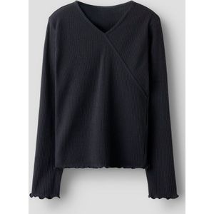 Top - Ribgebreid - V-hals - Lange Mouwen - Regular Fit