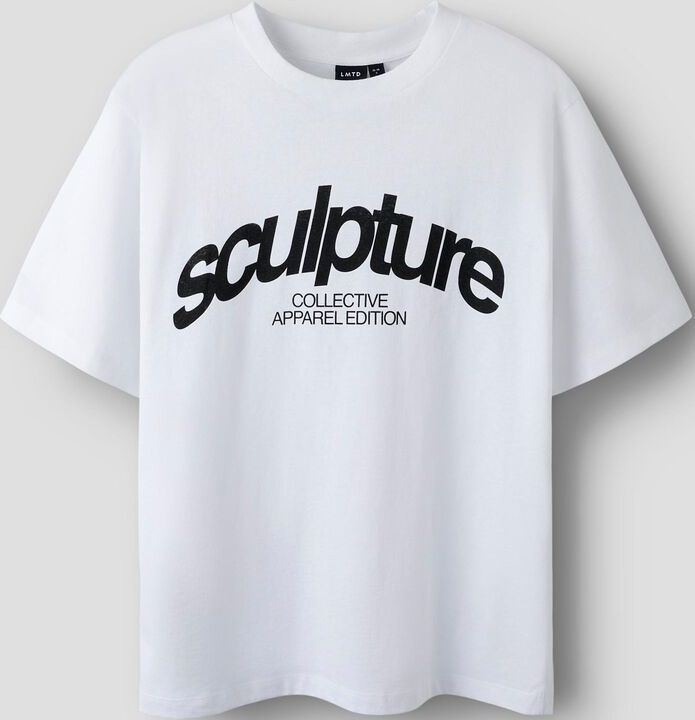 LMTD - NlnNure - T-shirt - Bright White/Zwart met Print
