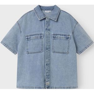 Blouse - Denim - Blousekraag - Lange Mouwen - Box Fit