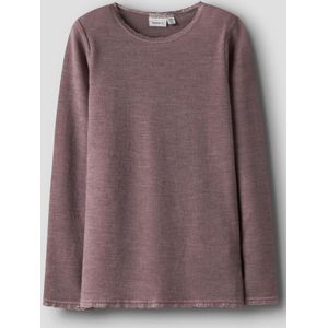 Merino Wol Top - Lange Mouwen - Ronde Hals - Slim Fit - Kantdetail